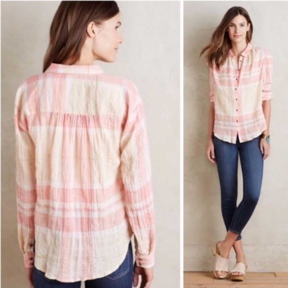 Anthropologie Holding Horses Gailen Plaid Top